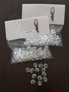 Conta acrílica/ miçanga 10mm - 50 unidades
