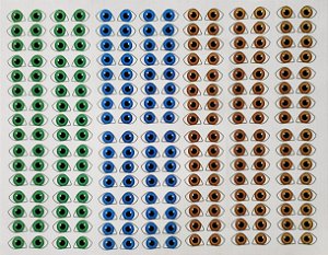 Olhinhos 1,5cm x 1cm 112 pares