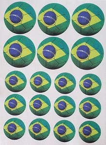 Bola de futebol Brasil Para colares e brincos