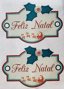 Mini Plaquinha Feliz Natal 20cm