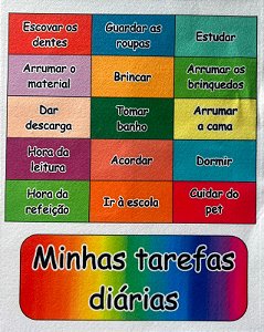 Tarefa diaria Plaquinhas