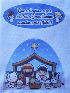 Plaquinha de porta Natal - Que a alegria e a paz...