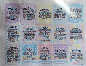 kit tag / mini chaveiros frases positivas candy color