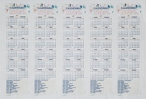 Marca Pagina Calendário Romântico