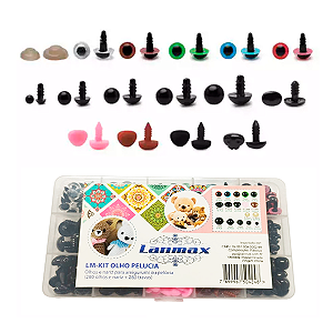 Kit Olhos e Focinhos com Travas para Feltro, Amigurumi e Pelúcia - Lanmax