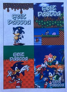 Saquinho Porta sabonete/ chocolate- Pascoa Sonic
