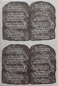 Tabua de pedra - 10 mandamentos Mini (14x20cm)