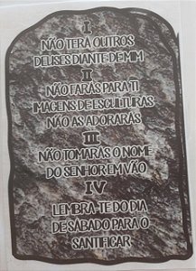 Tabua de pedra - 10 mandamentos GG 1 (do 1 ao 4)