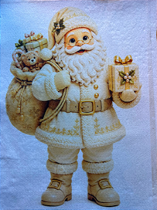 Papai Noel com saco de presente boho