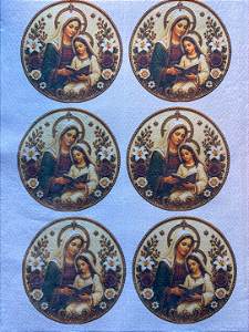 Medalha Santa Ana patchwork 9cm