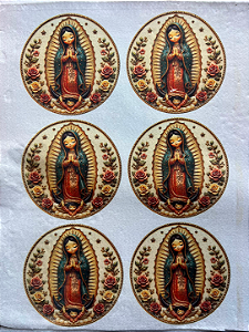 Medalha Nossa Senhora de Guadalupe "Coleção Bordados" 9cm