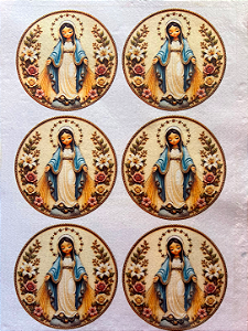 Medalha Nossa Senhora das Graças "Coleção Bordados" 9cm