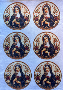 Medalha Santa Rita "Coleção Bordados" 9cm