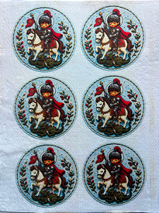 Medalha São Jorge "Coleção Bordados" 9cm