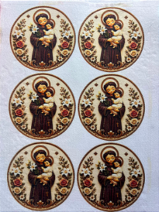 Medalha Santo Antonio "Coleção Bordados" 9cm