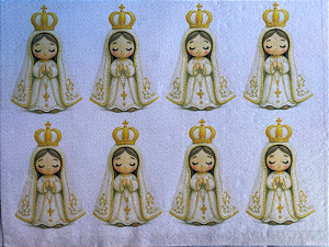 Nossa Senhora de Fatima "Coleção Costurados a mão" 9cm