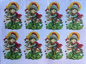 São Jorge "Coleção Costurados a mão" 9cm