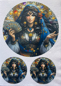 Vitral Mandala Cigana Liberdade