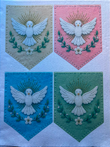 Mini flamulas Divinos - Coleção Costurados a mão