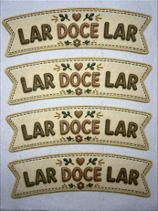 Faixa Lar Doce Lar - Coleção "Costurados a Mão"