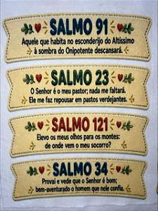 Faixa Salmos - Coleção "Costurados a Mão"