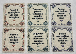 Azulejo da autoestima Colorido - Coleção "Costurados a Mão"
