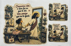 Desanima não... - Kit da Artesã - Coleção "Costurados a Mão"