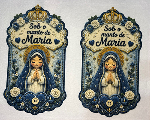 Sob o Manto de Maria infantil "Costurados a Mão"