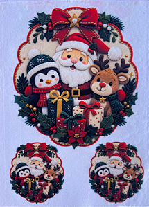 Natal- Medalhao Noel "Coleção costurados a mão"
