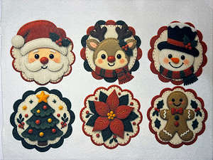 Porta Copo / Bolinha de Natal "Coleção Costurados a mão"