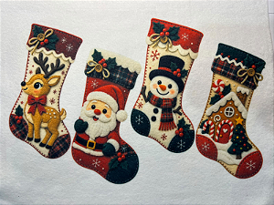 Mini Botas de Natal "Coleção Costurados a mão"