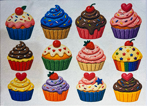 Fecha treco Cupcake "Coleção Costurados a mão"