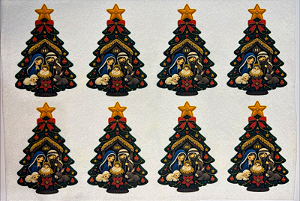 Arvore/ Pinheiro Presepio de Natal "Coleção Costurados a mão"