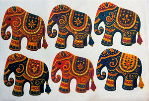 Elefante Indiano Lado B "Coleção Costurados a mão"