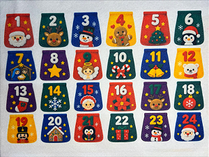 Bolsinhos Calendario do Advento "Coleção Costurados a mão"