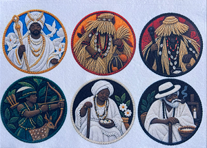 Medalhas Orixas 2 "Coleção Costurados a mão"