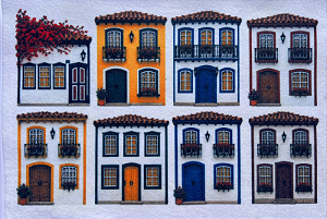 Casinhas coloridas porta chaves 2