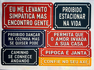 Plaquinhas de parede