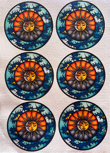 Porta copo Sol e Lua