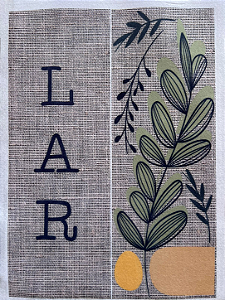 Duo de quadros Lar linho claro