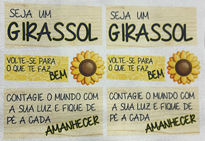 Plaquinha P Seja um Girassol