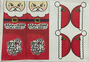 Envelope Natal com Gorro - Ideal para twix