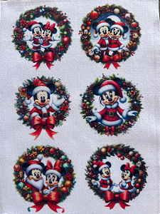 Mini Guirlanda Natal Mickey e Minnie