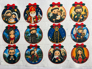 Pingente Santinhos 1 "Coleção costurados a mão"