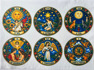 Quadrinho - Porta copo Cartas de Tarot "Coleção Latina"