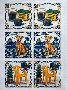 Quadrinho - Porta copo Azulejos "Coleção Latina"