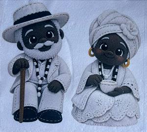 Preto Velho e Preta Velha 2 "Coleção costurados a mão"