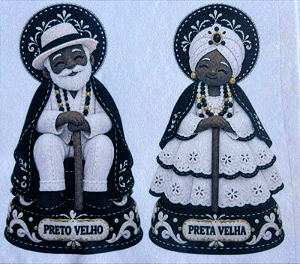 Preto Velho e Preta Velha 1 "Coleção costurados a mão"