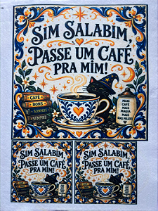 Quadro Azulejo Sim Salabim "Coleção Latina"