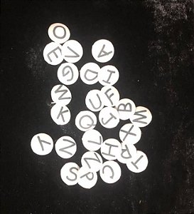 Botões Alfabéticos 180 unidades 20mm